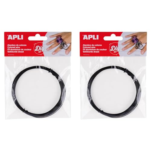 Apli 946044 - Draht Farbe schwarz 5m 1,5mm (Packung mit 2) von APLI