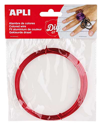 Apli 946047 - Draht Farbe Rot 1.5mm 5m von APLI