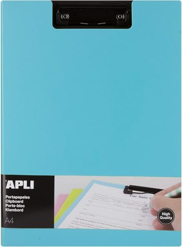 APLI 17206 - Clipboard mit Klappe Premium Blau A4 von APLI