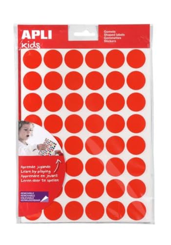 APLI Kids 102610 Geometrische Aufkleber 24 mm 5 Farben 1590 entfernbare Aufkleber von APLI Kids