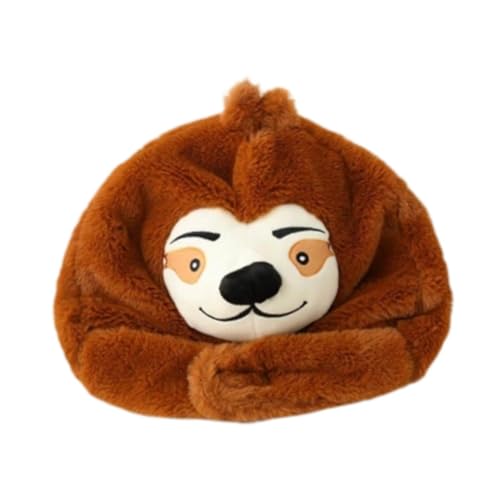 APLVFFZH Tierhut Cartoon Headwrap Winter warme Mütze dekorative Faultier-Form-Kappe von APLVFFZH