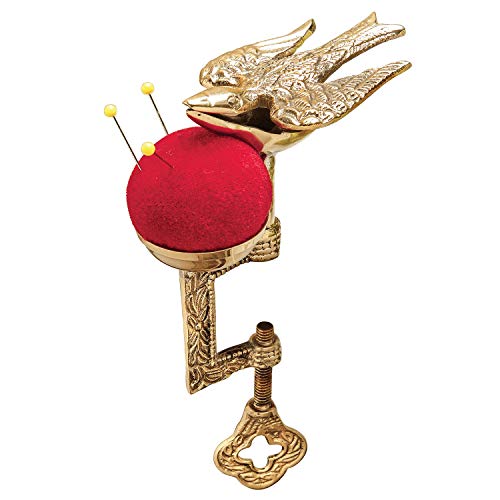 Solid Brass Replica Victorian Bird Sewing Clamp Pincushion by INsideOUT von APOWUS