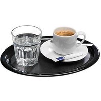 APS Tablett KAFFEEHAUS schwarz rund 20,0 x 26,0 cm von APS