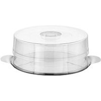 APS Tortenplatte mit 2 Hauben transparent/silber 30,0 cm von APS