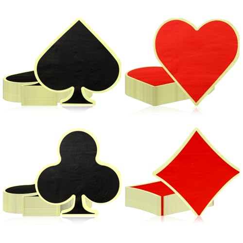 Casino Poker Print Servietten, 4 Muster Poker Papier Servietten für Casino-Thema Party Dekorationen Vegas Themed Party Dekorationen Casino Poker Print Servietten, 4 Muster Poker Papier Servietten für Casino-Thema Party Dekorationen Vegas Themed Party Dekorationen von APUXXJUPA