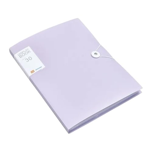 AQBH29LMX Ordner 30/60 Seiten, transparentes Einlagepapier, A4-Aktenordner, Sichtbuch, Dokumenten-Organizer, Tasche, Büro, Schulbedarf, Schreibwaren Dateiordner(Purple 30 Pages) von AQBH29LMX