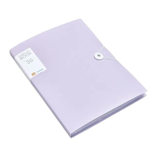 AQBH29LMX Ordner 30/60 Seiten, transparentes Einlagepapier, A4-Aktenordner, Sichtbuch, Dokumenten-Organizer, Tasche, Büro, Schulbedarf, Schreibwaren Dateiordner(Purple 60 Pages) von AQBH29LMX