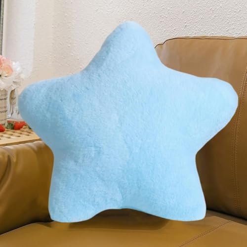 AQCQDQ Kuschelkissen Kinder, Sternkissen, Kissen Stern Kinderzimmer, Weiche Flauschiges Sternform Dekokissen für Mädchen und Jungen (Blau,30 cm) von AQCQDQ