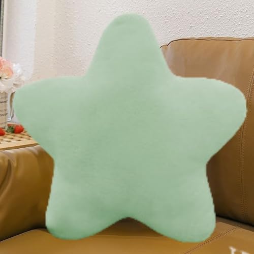 AQCQDQ Kuschelkissen Kinder, Sternkissen, Kissen Stern Kinderzimmer, Weiche Flauschiges Sternform Dekokissen für Mädchen und Jungen (Grün,30 cm) von AQCQDQ