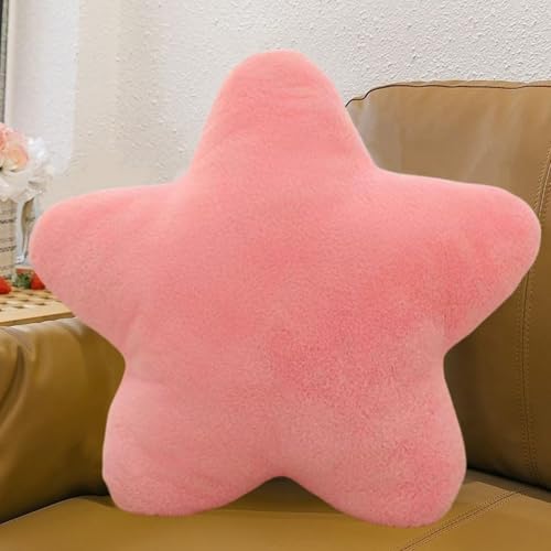 AQCQDQ Kuschelkissen Kinder, Sternkissen, Kissen Stern Kinderzimmer, Weiche Flauschiges Sternform Dekokissen für Mädchen und Jungen (Rosa,30 cm) von AQCQDQ