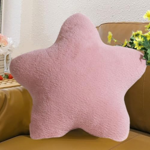 AQCQDQ Kuschelkissen Kinder, Sternkissen, Kissen Stern Kinderzimmer, Weiche Flauschiges Sternform Dekokissen für Mädchen und Jungen (Rosa B,30 cm) von AQCQDQ