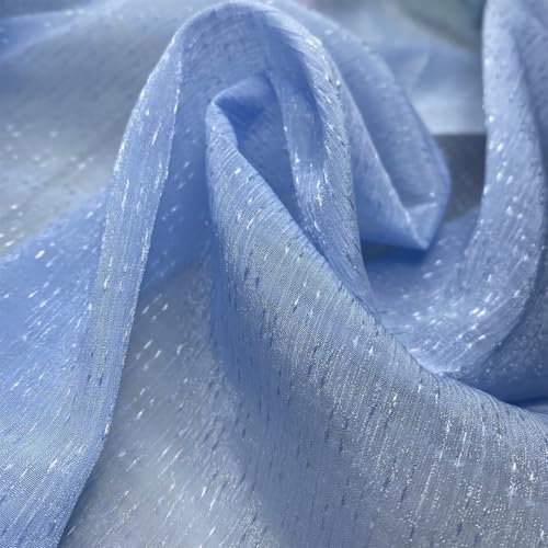 Glitzer Basteln Tüll, DIY Organza Stoff Meterware, Basteln Dekostoff Tüllband Tischband Tüllnetz, Tüllstoff Glitzer Dekostoff Mit Sternen Für Hochzeit Party Dekoration (1.5x0.9 m,#10) von AQCQDQ