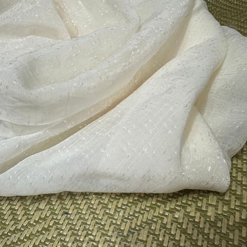 Glitzer Basteln Tüll, DIY Organza Stoff Meterware, Basteln Dekostoff Tüllband Tischband Tüllnetz, Tüllstoff Glitzer Dekostoff Mit Sternen Für Hochzeit Party Dekoration (1.5x1.8 m,#02) von AQCQDQ