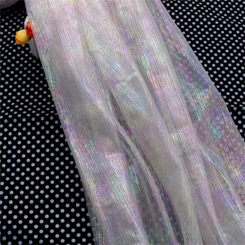 Tüll Stoff Farbverlauf, Tüllstoff Meterware, Chiffon Tischläufer Bunt Regenbogen Tüll Table Runner Abwaschbar, Hautfreundlicher Organza Stoff Hochzeit Für Hochzeit Party Kleidung (1.5x1 m,#04) von AQCQDQ