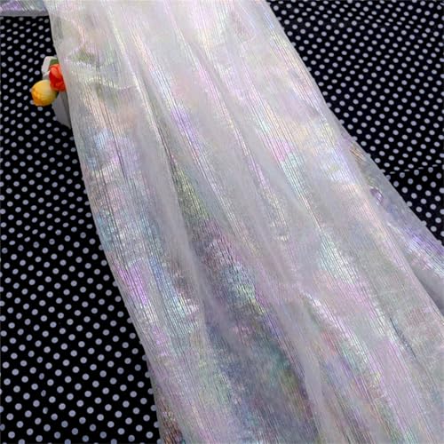 Tüll Stoff Farbverlauf, Tüllstoff Meterware, Chiffon Tischläufer Bunt Regenbogen Tüll Table Runner Abwaschbar, Hautfreundlicher Organza Stoff Hochzeit Für Hochzeit Party Kleidung (1.5x1 m,#05) von AQCQDQ