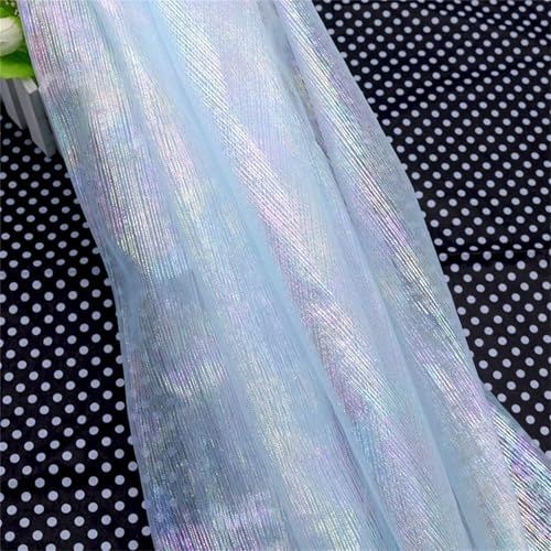 Tüll Stoff Farbverlauf, Tüllstoff Meterware, Chiffon Tischläufer Bunt Regenbogen Tüll Table Runner Abwaschbar, Hautfreundlicher Organza Stoff Hochzeit Für Hochzeit Party Kleidung (1.5x1 m,#08) von AQCQDQ