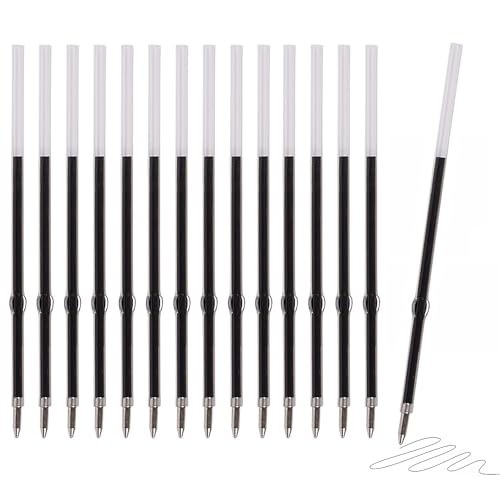 100 Stück Kugelschreiberminen Schwarz, 0,7mm Kugelschreiber Ersatzminen, Einziehbare Stift Nachfüllungen, Kugelschreiberminen 107mm Länge, Kunststoff Kugelschreiber Minen von AQSQWQ