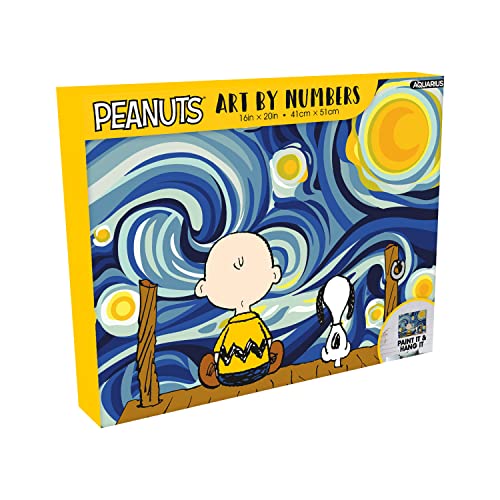 AQUARIUS Peanuts Sternennacht Kunst nach Zahlen 40,6 x 50,8 cm Malen nach Zahlen f r Erwachsene und Kinder DIY-Malset f r Anf nger offiziell lizenziert, (88008) von AQUARIUS