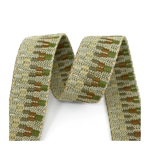 AQXYWQLL 1/2/3/4/5 Yards 38mm Jacquard Gurtband Band Schulter Leinwand Gürtel Tasche Riemen gepäck Schrägband Kleidungsstück Nähen Zubehör(2,1Yard) von AQXYWQLL