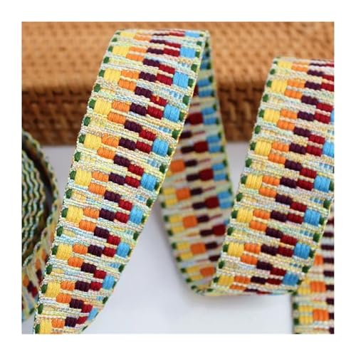 AQXYWQLL 1/2/3/4/5 Yards 38mm Jacquard Gurtband Band Schulter Leinwand Gürtel Tasche Riemen gepäck Schrägband Kleidungsstück Nähen Zubehör(5,1Yard) von AQXYWQLL