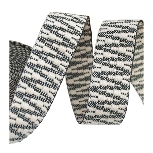 AQXYWQLL 1/2/3/4/5 Yards 38mm Jacquard Gurtband Band Schulter Leinwand Gürtel Tasche Riemen gepäck Schrägband Kleidungsstück Nähen Zubehör(9,3Yards) von AQXYWQLL