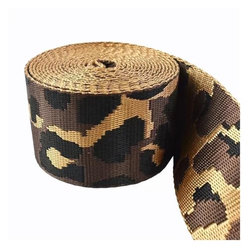 AQXYWQLL 1/2/3M 50 mm Breite 1,5 mm dickes Polyester-Nylon-Gurtband for Taschengurt, Jacquardband, Kleidung, Schrägband, Hut, dekoratives Klebeband(03,50mm-1Meter) von AQXYWQLL