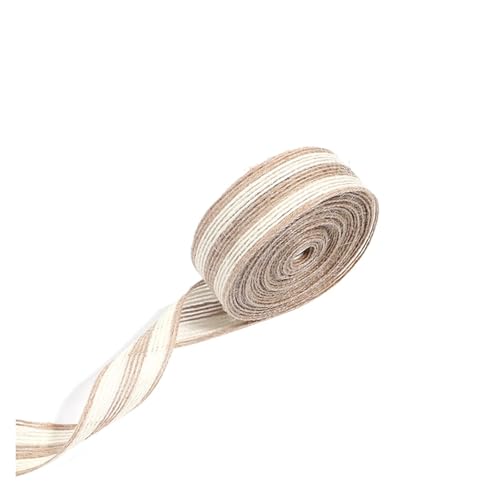 AQXYWQLL 1-10 mt/los Weiß Rand Schnur Jute Seil Natürliche Jute Sackleinen Band for Hochzeit Party Dekoration DIY Geschenk verpackung Gurtband(Width0.5cm x 10m) von AQXYWQLL