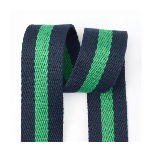 AQXYWQLL 1–5 m, 38 mm, 2,5 mm dick, Polyester-Baumwollband, Jacquard-Gurtband, Schrägband, Taschengurt, dekoratives Nähzubehör(Green,38mm-2Meters) von AQXYWQLL