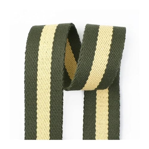 AQXYWQLL 1–5 m, 38 mm, 2,5 mm dick, Polyester-Baumwollband, Jacquard-Gurtband, Schrägband, Taschengurt, dekoratives Nähzubehör(NavyGreen,38mm-4Meters) von AQXYWQLL