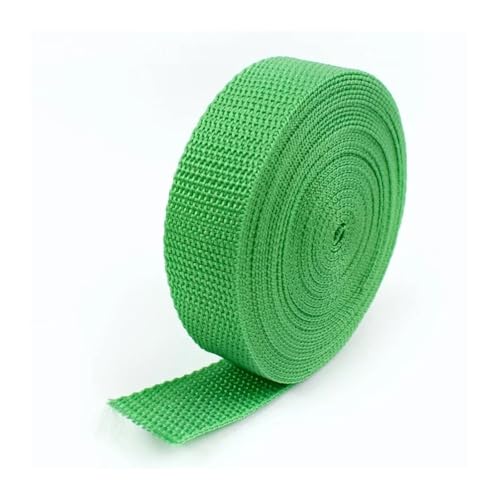 AQXYWQLL 10 Meter 20–50 mm Polypropylen-Gurtband, Rucksackgurte, Handtaschenbänder, Gürtelband, DIY-Kleidungs-Nähzubehör(19Green,38mm) von AQXYWQLL