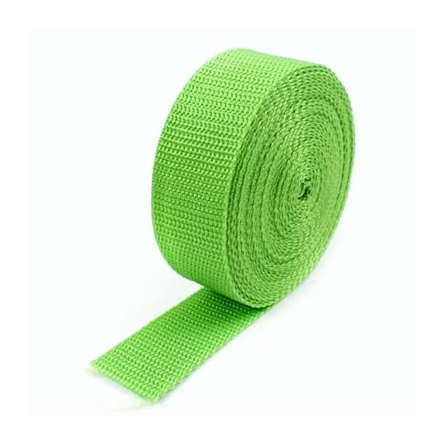 AQXYWQLL 10 Meter 20–50 mm Polypropylen-Gurtband, Rucksackgurte, Handtaschenbänder, Gürtelband, DIY-Kleidungs-Nähzubehör(21LightGreen,20mm) von AQXYWQLL