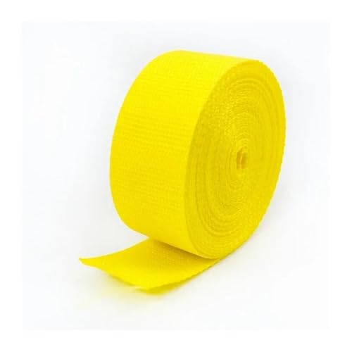 AQXYWQLL 10 Meter 20–50 mm Polypropylen-Gurtband, Rucksackgurte, Handtaschenbänder, Gürtelband, DIY-Kleidungs-Nähzubehör(48Yellow,38mm) von AQXYWQLL