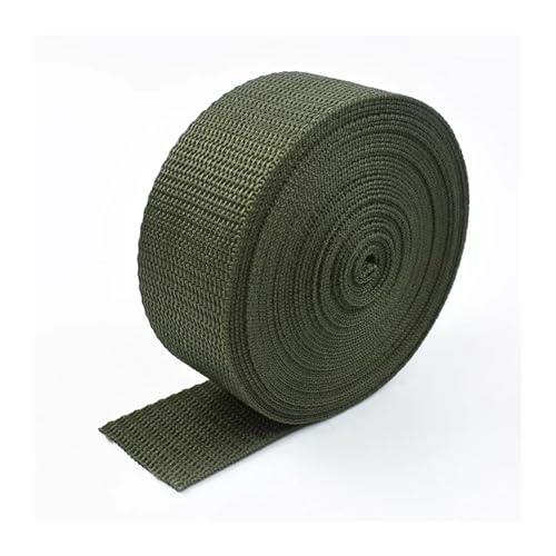 AQXYWQLL 10 Meter 20–50 mm Polypropylen-Gurtband, Rucksackgurte, Handtaschenbänder, Gürtelband, DIY-Kleidungs-Nähzubehör(7ArmyGreen,20mm) von AQXYWQLL