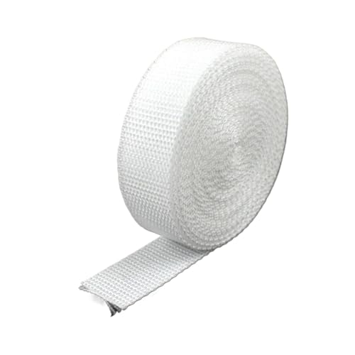 AQXYWQLL 10 Meter 20–50 mm Polypropylen-Gurtband, Rucksackgurte, Handtaschenbänder, Gürtelband, DIY-Kleidungs-Nähzubehör(White,38mm) von AQXYWQLL