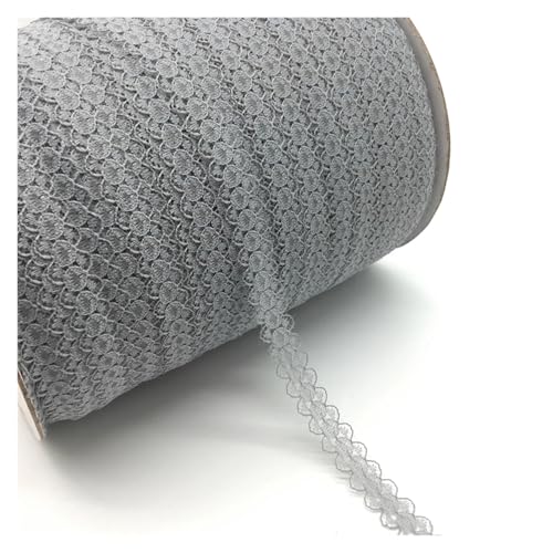 AQXYWQLL 10 Yards/Lot 5/8 Zoll (15 mm) Spitzenband, bilaterales Kunsthandwerk, bestickter Netz-Spitzenbesatz, Stoffband, DIY Nähen, Rock-Zubehör(Gray) von AQXYWQLL