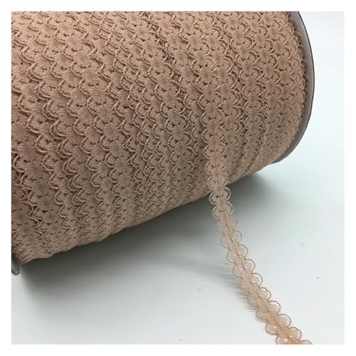 AQXYWQLL 10 Yards/Lot 5/8 Zoll (15 mm) Spitzenband, bilaterales Kunsthandwerk, bestickter Netz-Spitzenbesatz, Stoffband, DIY Nähen, Rock-Zubehör(Khaki) von AQXYWQLL