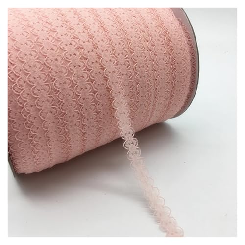 AQXYWQLL 10 Yards/Lot 5/8 Zoll (15 mm) Spitzenband, bilaterales Kunsthandwerk, bestickter Netz-Spitzenbesatz, Stoffband, DIY Nähen, Rock-Zubehör(Light pink) von AQXYWQLL