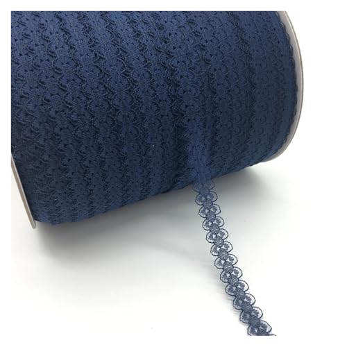 AQXYWQLL 10 Yards/Lot 5/8 Zoll (15 mm) Spitzenband, bilaterales Kunsthandwerk, bestickter Netz-Spitzenbesatz, Stoffband, DIY Nähen, Rock-Zubehör(Navy blue) von AQXYWQLL