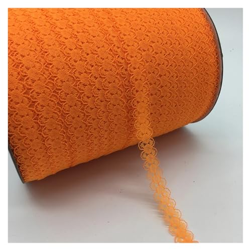 AQXYWQLL 10 Yards/Lot 5/8 Zoll (15 mm) Spitzenband, bilaterales Kunsthandwerk, bestickter Netz-Spitzenbesatz, Stoffband, DIY Nähen, Rock-Zubehör(Orange) von AQXYWQLL