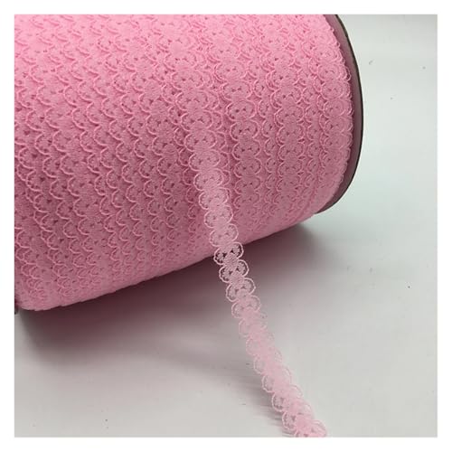 AQXYWQLL 10 Yards/Lot 5/8 Zoll (15 mm) Spitzenband, bilaterales Kunsthandwerk, bestickter Netz-Spitzenbesatz, Stoffband, DIY Nähen, Rock-Zubehör(Pink) von AQXYWQLL