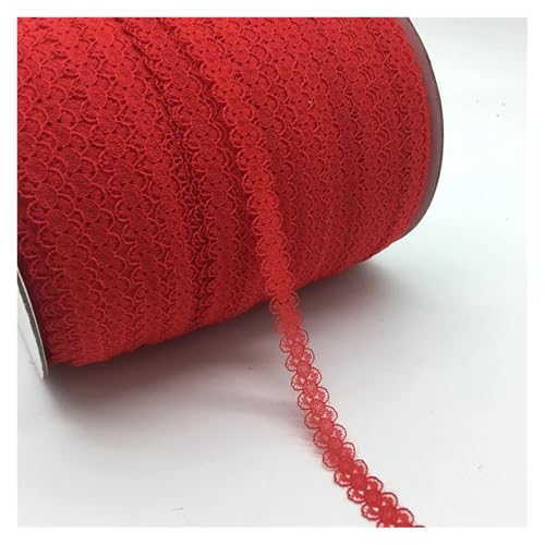 AQXYWQLL 10 Yards/Lot 5/8 Zoll (15 mm) Spitzenband, bilaterales Kunsthandwerk, bestickter Netz-Spitzenbesatz, Stoffband, DIY Nähen, Rock-Zubehör(Red) von AQXYWQLL