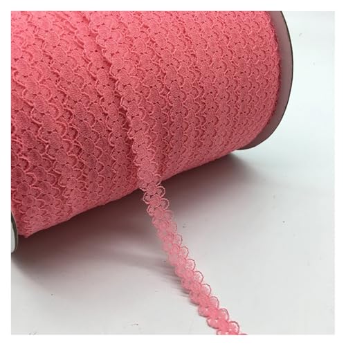 AQXYWQLL 10 Yards/Lot 5/8 Zoll (15 mm) Spitzenband, bilaterales Kunsthandwerk, bestickter Netz-Spitzenbesatz, Stoffband, DIY Nähen, Rock-Zubehör(Rose) von AQXYWQLL