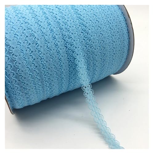 AQXYWQLL 10 Yards/Lot 5/8 Zoll (15 mm) Spitzenband, bilaterales Kunsthandwerk, bestickter Netz-Spitzenbesatz, Stoffband, DIY Nähen, Rock-Zubehör(Sky blue) von AQXYWQLL