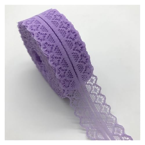 AQXYWQLL 10yards 30mm Spitze Band Trim Stoff DIY Gestickte Netz Schnur for Nähen Dekoration Spitze Stoff(Purple) von AQXYWQLL