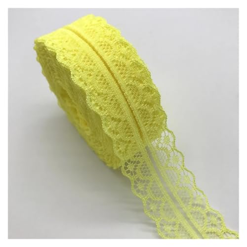 AQXYWQLL 10yards 30mm Spitze Band Trim Stoff DIY Gestickte Netz Schnur for Nähen Dekoration Spitze Stoff(Yellow) von AQXYWQLL