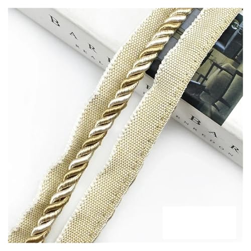 AQXYWQLL 2/5/12M 6mm Zweifarbige Spitze Seil Trim Dekorative Gurt Gurtband Schnur for Sofa Vorhang Nähen handgemachte Material Zubehör(No2,6mm-12Meters) von AQXYWQLL