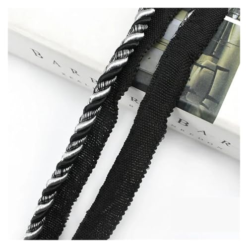 AQXYWQLL 2/5/12M 6mm Zweifarbige Spitze Seil Trim Dekorative Gurt Gurtband Schnur for Sofa Vorhang Nähen handgemachte Material Zubehör(No6,6mm-12Meters) von AQXYWQLL