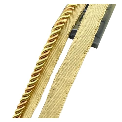 AQXYWQLL 2/5/12M 6mm Zweifarbige Spitze Seil Trim Dekorative Gurt Gurtband Schnur for Sofa Vorhang Nähen handgemachte Material Zubehör(No9,6mm-12Meters) von AQXYWQLL