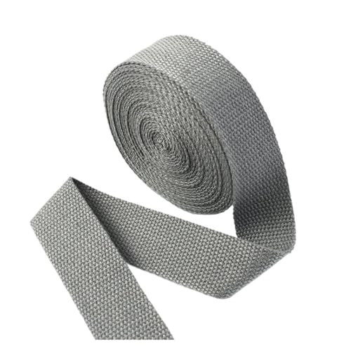 AQXYWQLL 20–50 mm 4 m Polyester-Baumwoll-Gurtbänder, Canvas-Gurtbänder for Rucksack, Kleidung, Sicherheitsgurt, Nähbänder, Zubehör(DarkGray,25mm) von AQXYWQLL