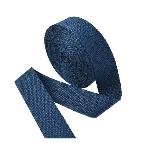 AQXYWQLL 20–50 mm 4 m Polyester-Baumwoll-Gurtbänder, Canvas-Gurtbänder for Rucksack, Kleidung, Sicherheitsgurt, Nähbänder, Zubehör(NavyBlue,20mm) von AQXYWQLL